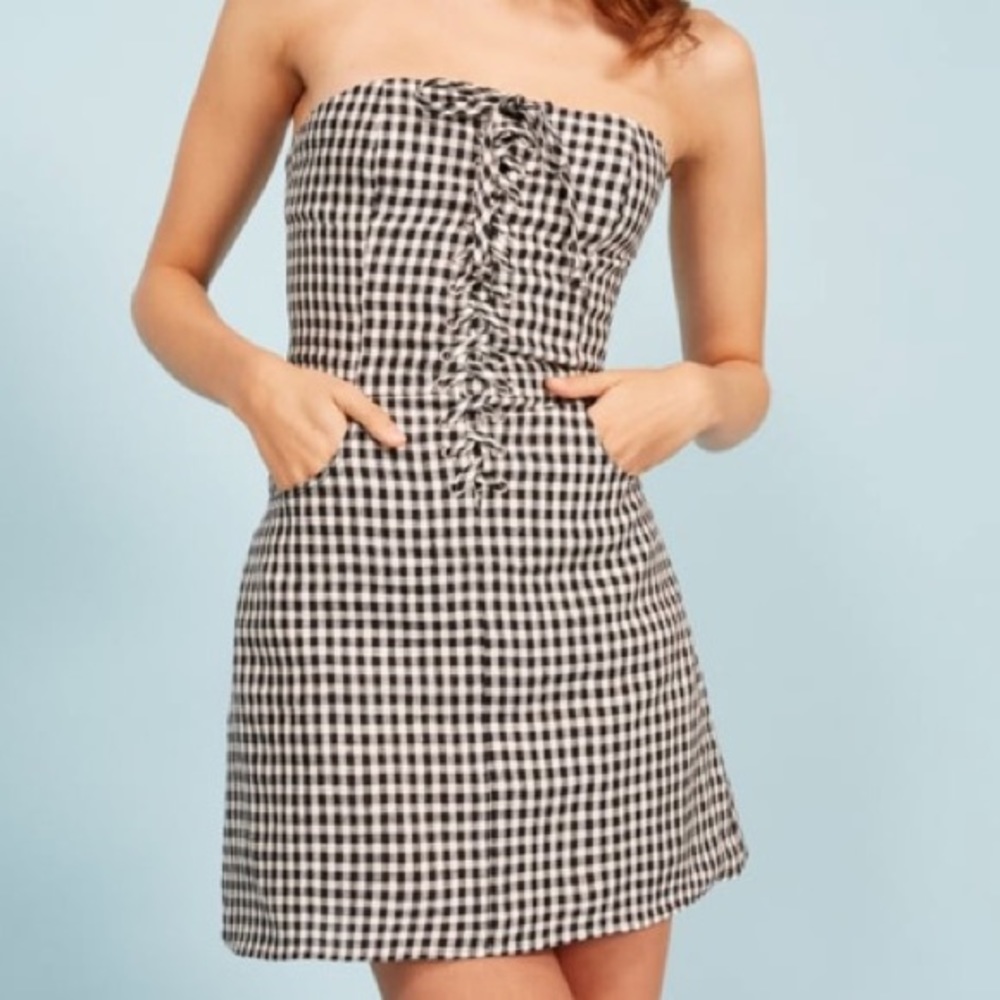 Reformation Sid Dress Black and White Gingham
